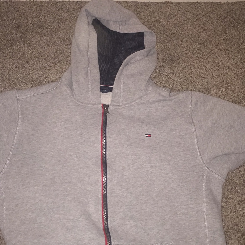 Grey Tommy Hilfiger Zip up hoodie Jacket